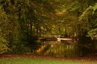 Teichanlage der Eremitage Bayreuth im Herbst